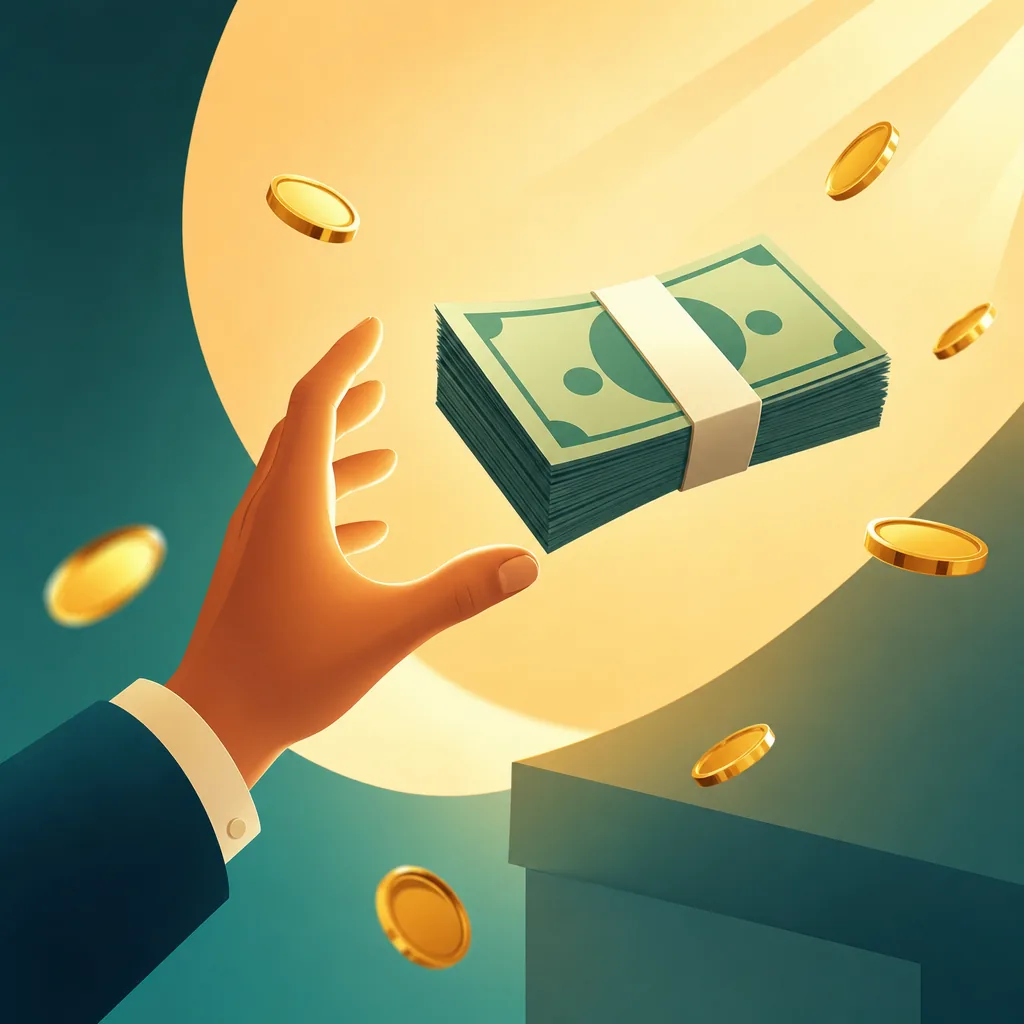 Cash Out - Hand grabbing bills