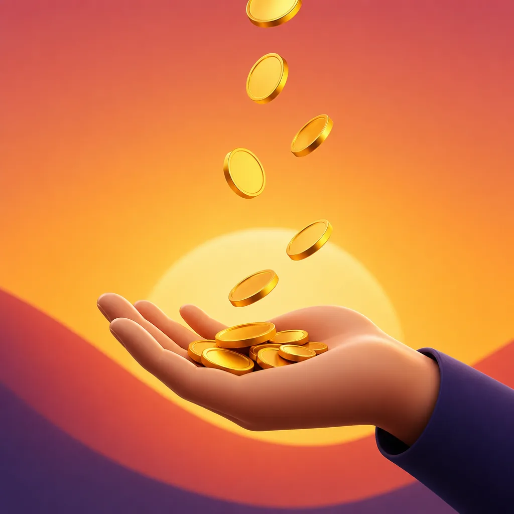 Cashback - Coins raining back to hand